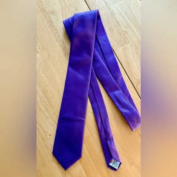 Vibrant Purple Silk Skinny tie - Picture 1 of 3